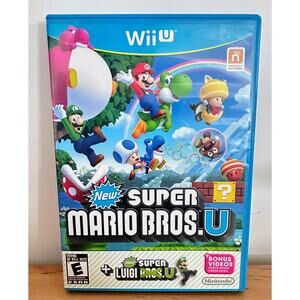 New Super Mario Bros U + New Super Luigi U-Wii U- 2015-CIB--Tested-LN Cond